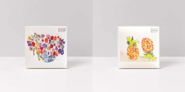 アートフラワー2枚(花束+パイナップル)